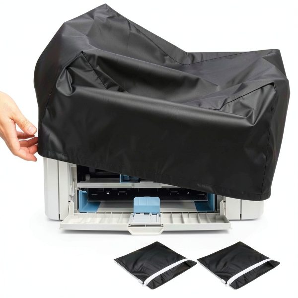 Printer Dust Cover Set Black Polyester Water Resistant-0
