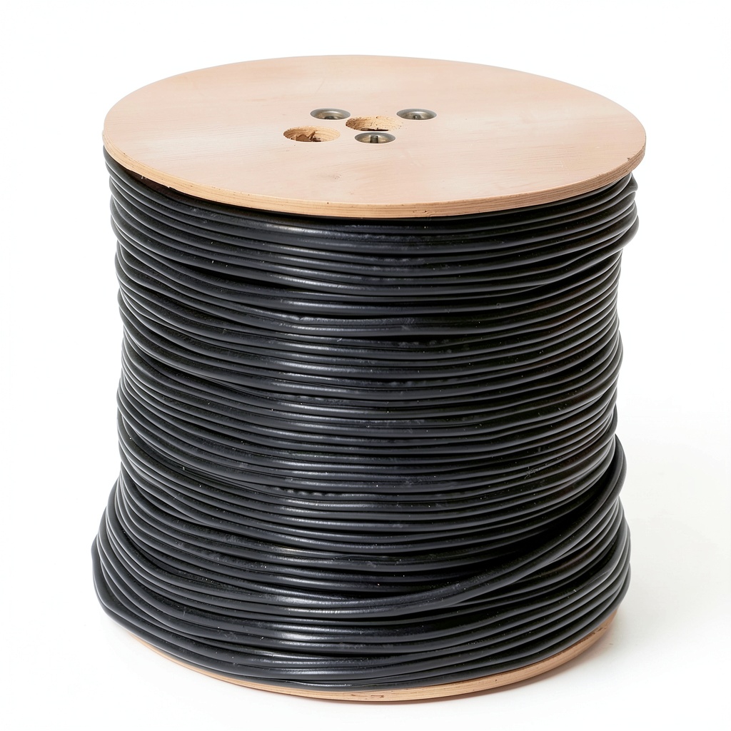 Installing Pavo Siamese CCTV Cable RG59 Coaxial Power Security on a wooden desk