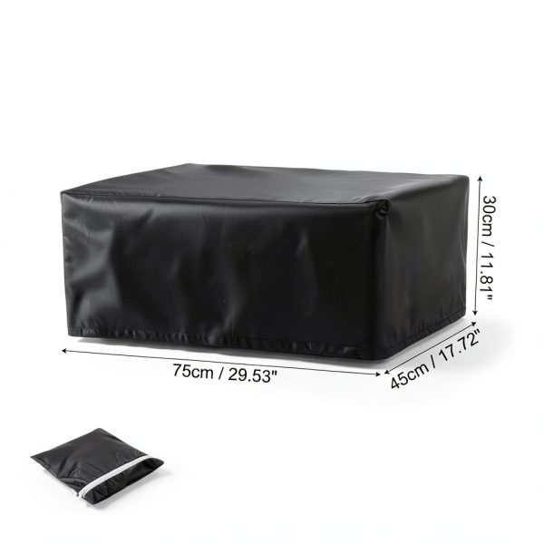 Printer Dust Cover Black Polyester Water Resistant Office-1