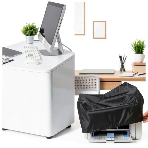 Printer Dust Cover Black Polyester Water Resistant Office-4