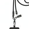 Neck Mounted Charging Cable 60W Lanyard Adjustable Black-1
