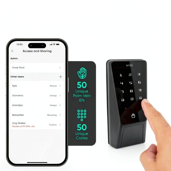 Wyze Palm Lock Smart Door Lock Palm Vein Keypad Auto Lock-2