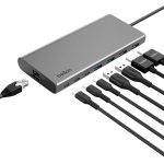 Silicon Motion USB C Hub 8 Port Dual Monitor Laptop-0