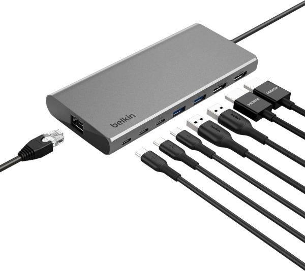 Silicon Motion USB C Hub 8 Port Dual Monitor Laptop-0