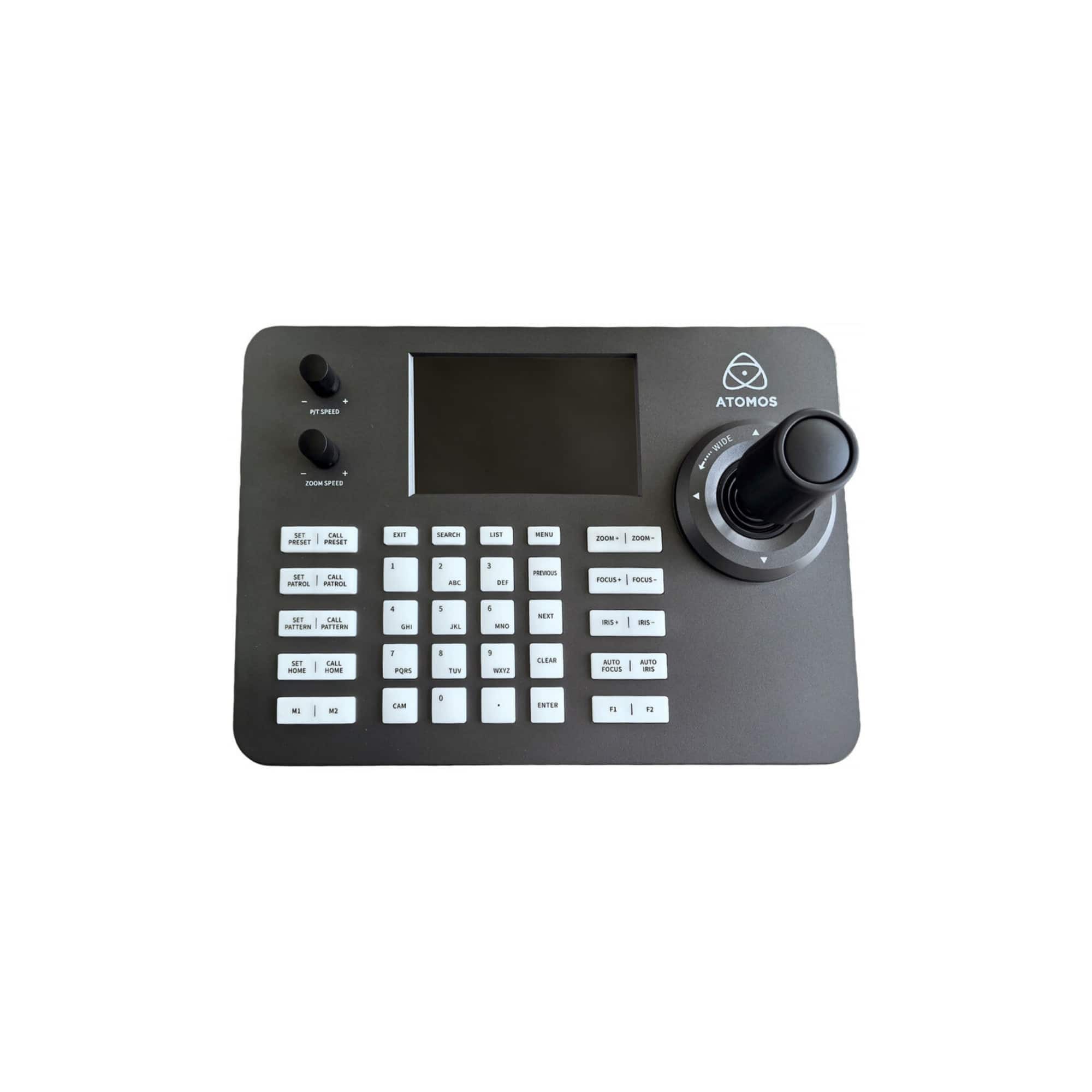 Atomos Camera Remote Control Unit with LCD screen in a studio setup