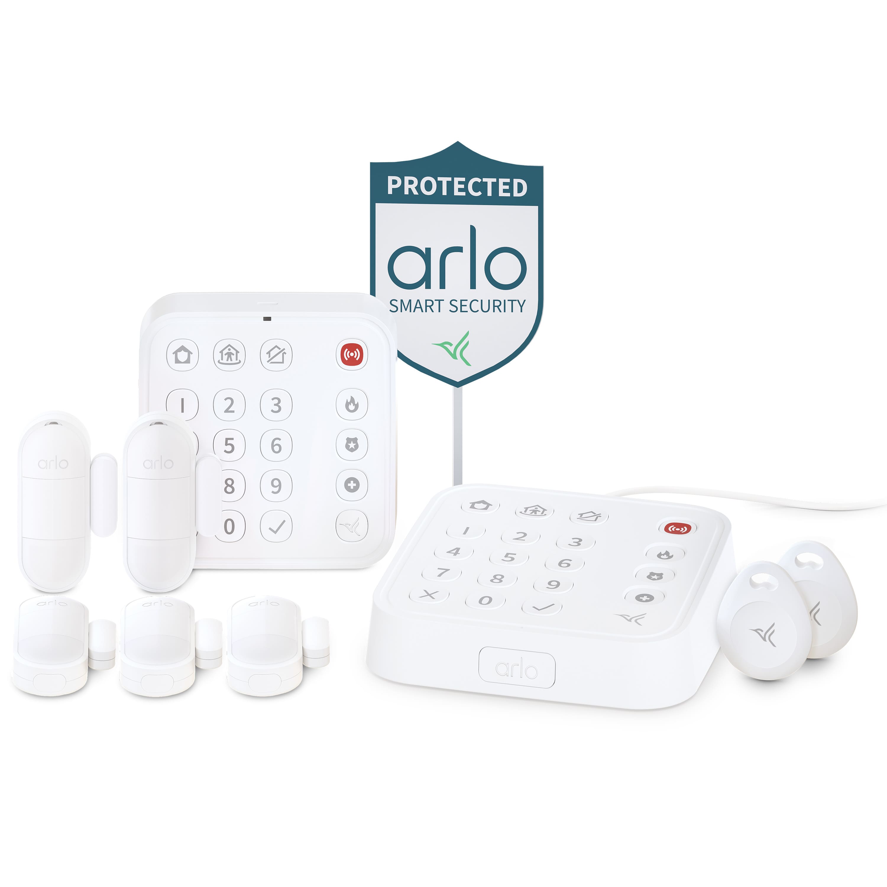 Arlo Home Security System Keypad Sensor Hub on a wall