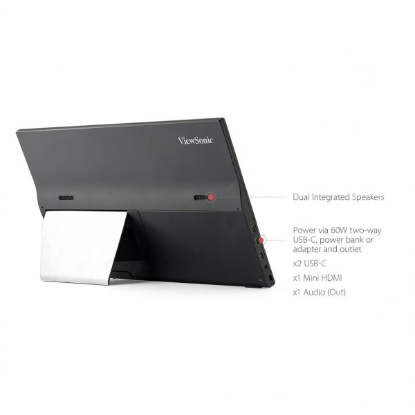 ViewSonic VA1655 Portable Monitor 15.6 Inch USB-C IPS-3