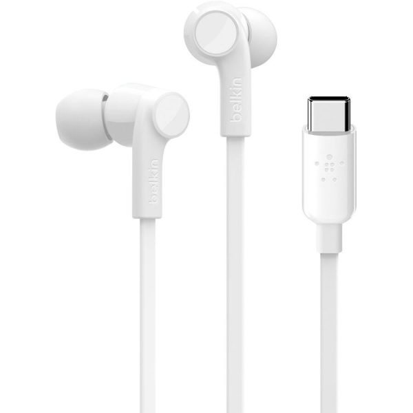 Belkin SoundForm Wired Earbuds USB C Stereo In Ear White-5