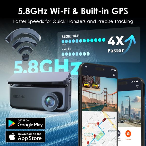 Rexing R88 4K Dual Dash Cam with WiFi GPS Black-3
