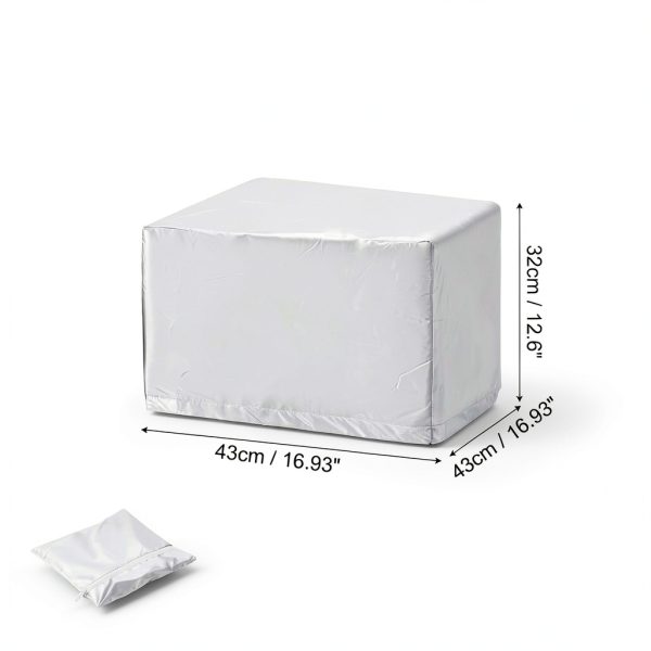 Printer Dust Cover Silver Polyester Office Home Protection-1