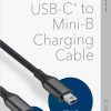 Insignia USB-C to Mini-B Cable 6ft Braided Nylon Charging-8