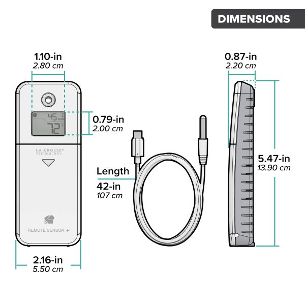 La Crosse Temperature Monitor with Probe and Alerts-6