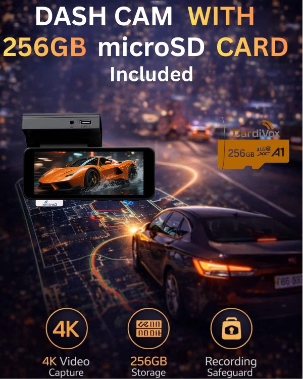 CardiVox A11 Dash Cam 4K Front 2K Rear SONY STARVIS Sensor-8