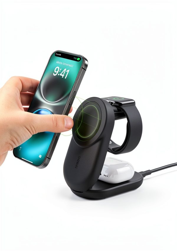 Belkin Qi2 Magnetic Charger Fast Foldable 3-in-1 Stand-8