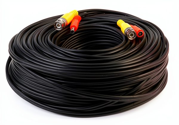 BNC CCTV Cable Black White All in One Video Power-0