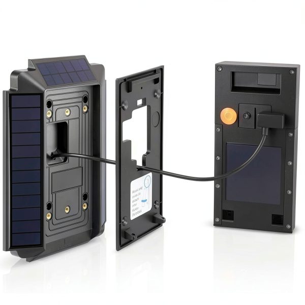 Wasserstein Solar Charger Ring Doorbell 1 Mountable Black-4