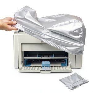 Printer Dust Cover Silver Polyester Water Resistant Office-0