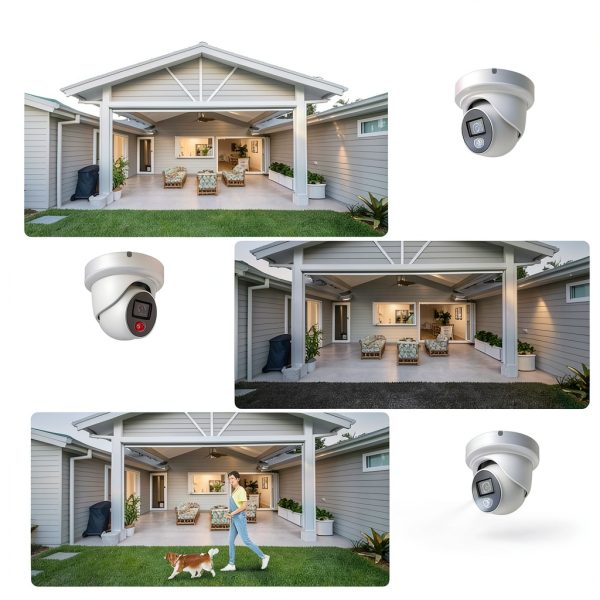 Cluzine 8MP Full Time Color POE IP Camera Kit 4mm Lens-2