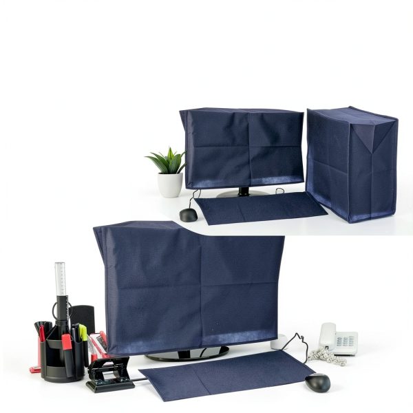 Pavo Monitor Dust Cover 22 Inch Blue Non Woven Fabric-4