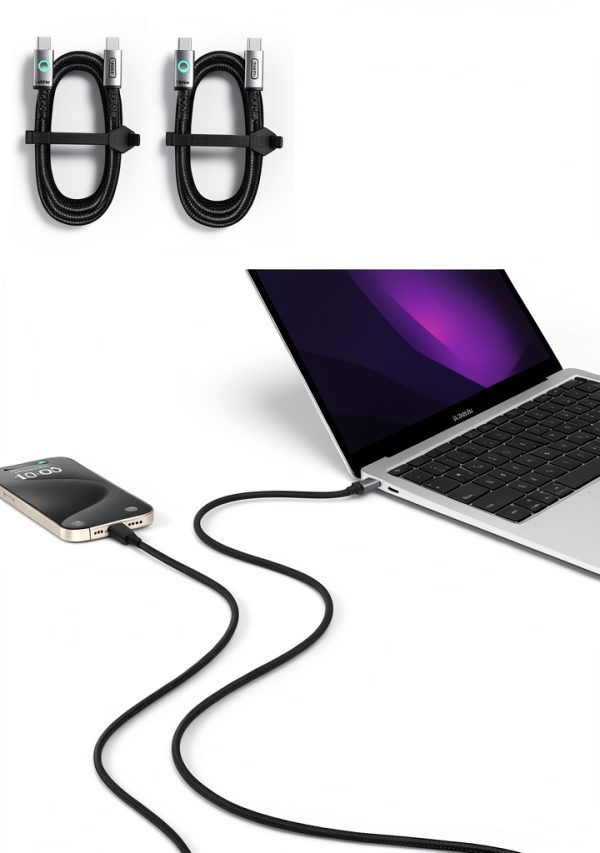 100W USB C Cable FLYWEAVE Braided Fast Charging Universal-7