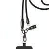 Neck Mounted Charging Cable 60W Lanyard Adjustable Black-8