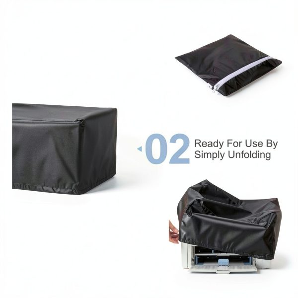 Printer Dust Cover Black Polyester Water Resistant Office-3
