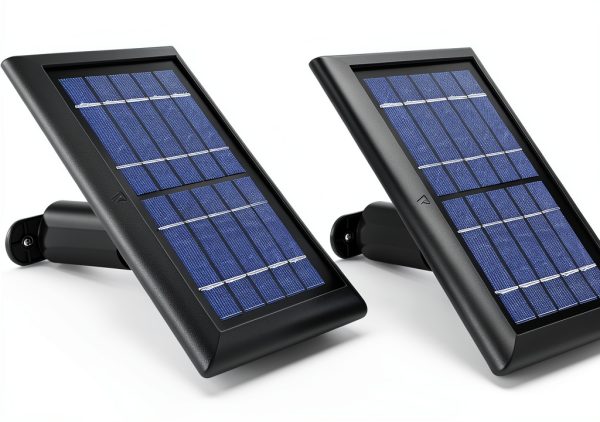 Wasserstein Solar Panel Ring Camera Battery 2 Pack Black-8