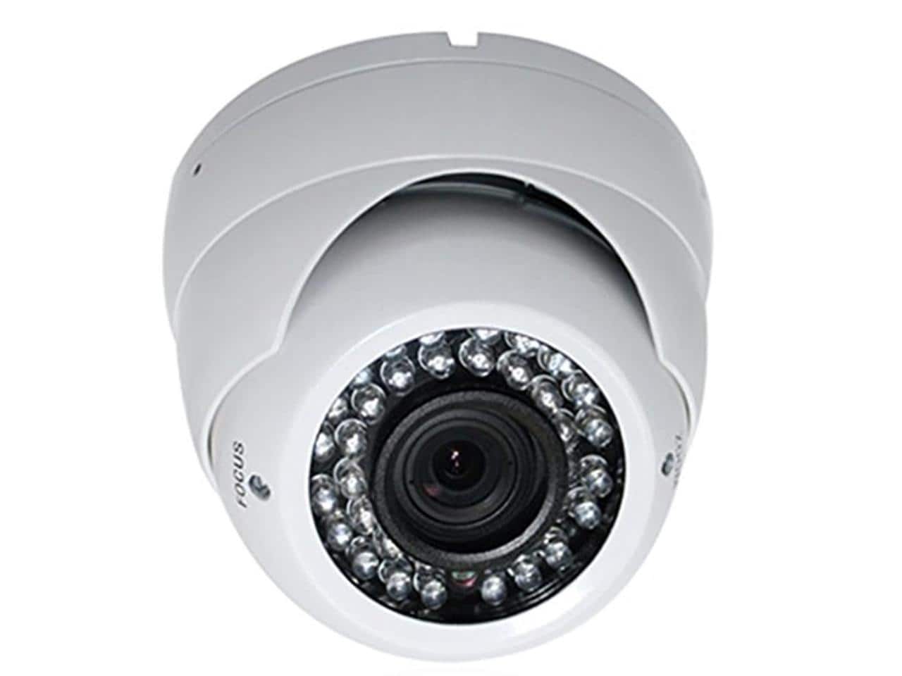 'Sunpentown outdoor dome camera installed on a building exterior'