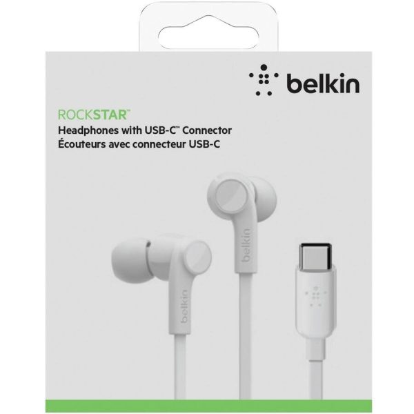 Belkin SoundForm Wired Earbuds USB C Stereo In Ear White-7