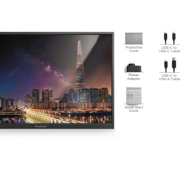 ViewSonic VG1656N 16 Inch Wireless Portable Monitor IPS-7