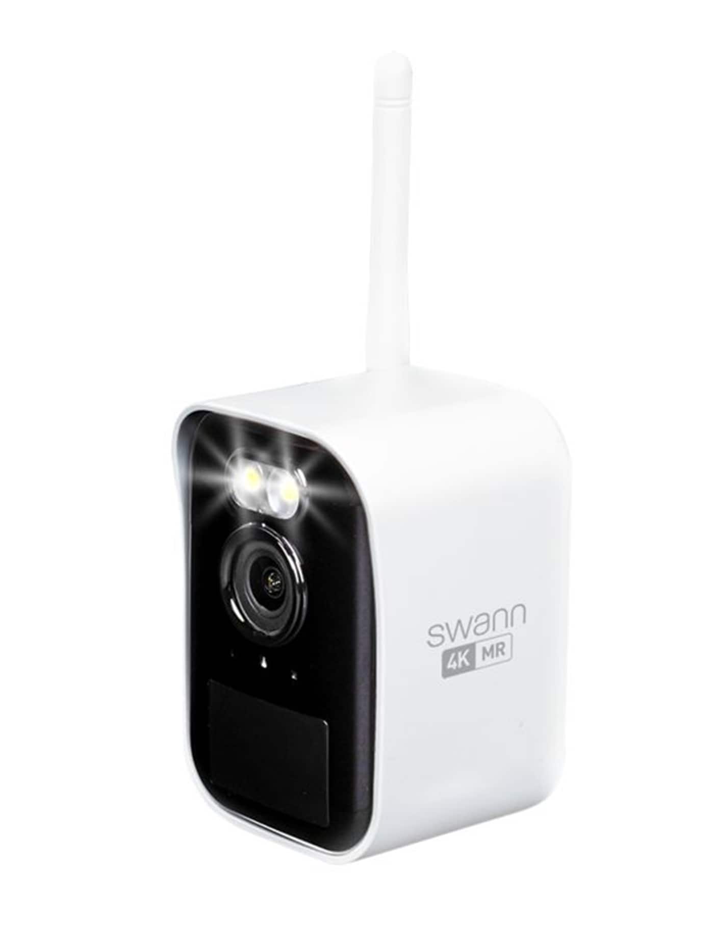 Swann MaxRanger 4K camera mounted outdoors with clear daytime view