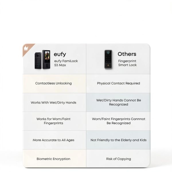 eufy FamiLock S3 Max WiFi Deadbolt Palm Scanner 2K Doorbell-8