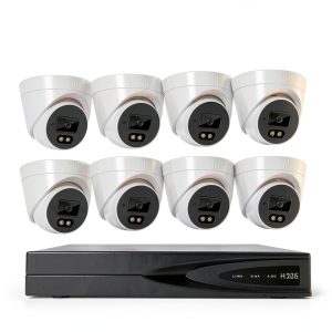 Cluzine 8MP Full Time Color POE IP Camera Kit 4mm Lens-0