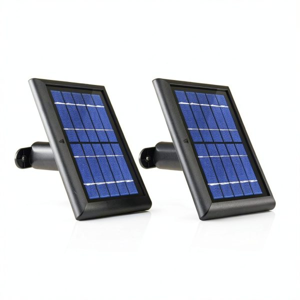 Wasserstein Solar Panel Ring Camera Battery 2 Pack Black-0
