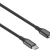 Insignia USB-C to Mini-B Cable 6ft Braided Nylon Charging-6