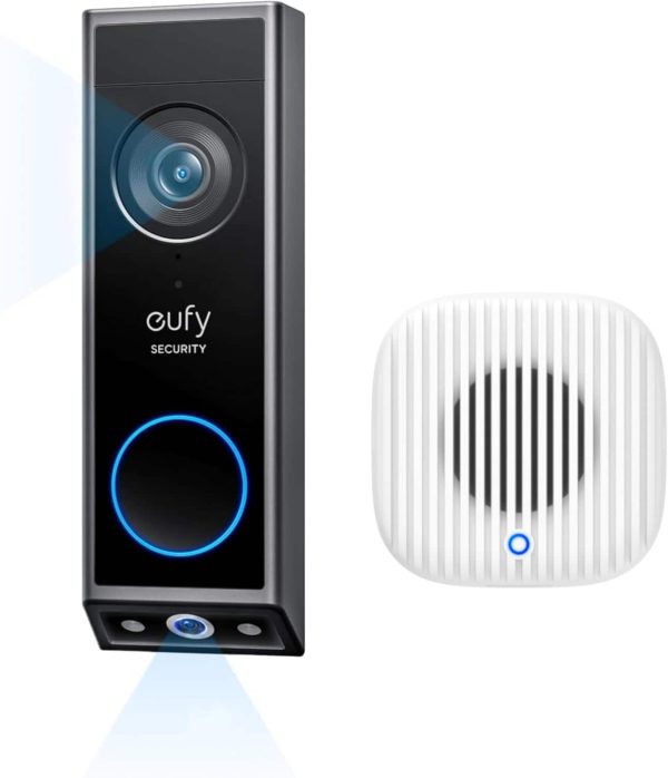 Eufy Video Doorbell E340 2K Dual Cameras Wireless Wired-0
