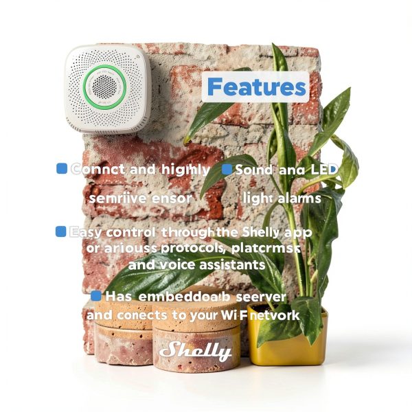 Shelly Gas CNG Wi Fi Smart Sensor Sound Light Alarm-3