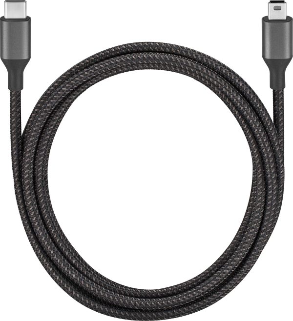 Insignia USB-C to Mini-B Cable 6ft Braided Nylon Charging-7