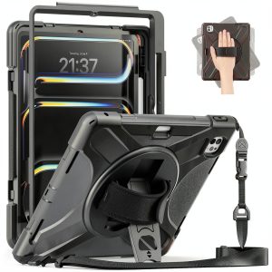 Dteck iPad Pro 13 Case Heavy Duty Protection Stand Handle-0