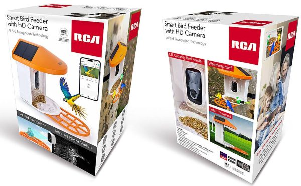 RCA Smart Bird Feeder 1080P HD Camera Solar Powered-4