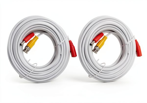 BNC CCTV Power Video Cable Black White Security Camera DVR-1