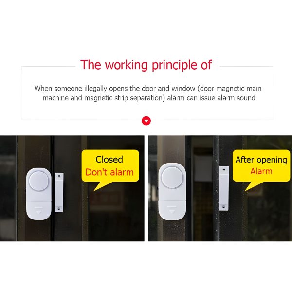 Pavo Magnetic Door Window Alarm 95dB Security Home Safety-4