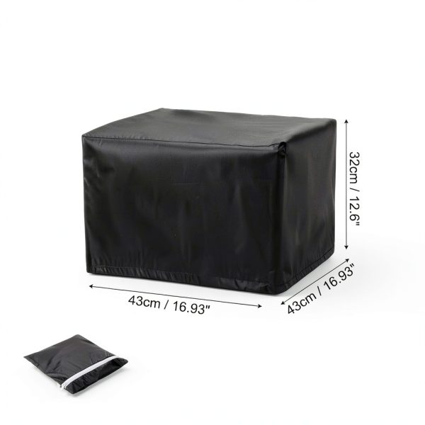 Printer Dust Cover Black Polyester Water Resistant Office-1