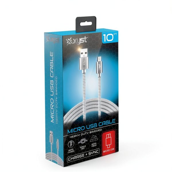 XYST Braided USB Micro USB Cable Fast Charge Tangle-7