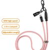 Neck Mounted Charging Cable 60W Lanyard Adjustable Black-6