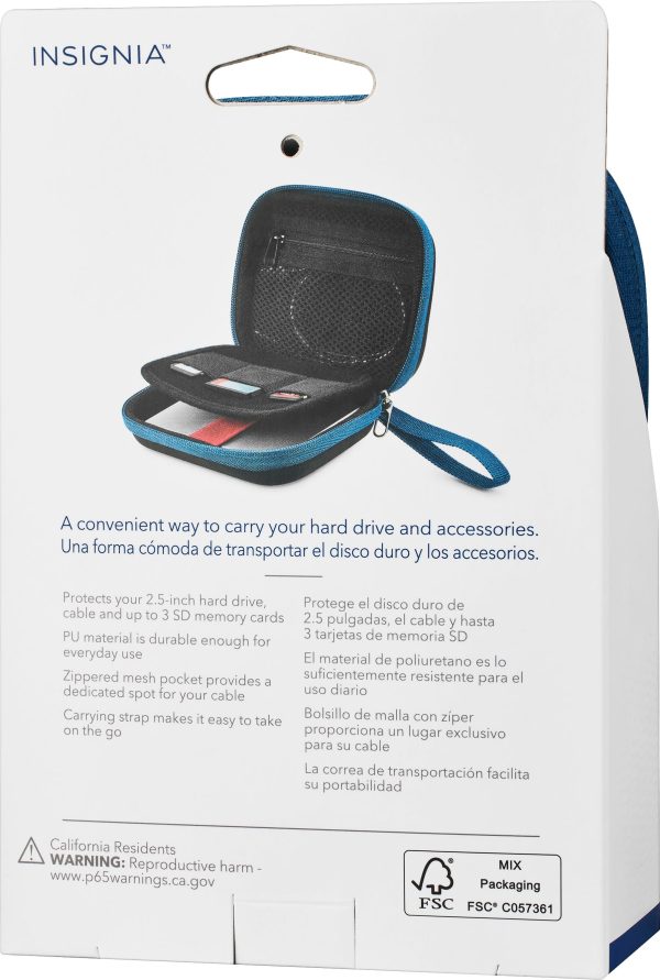 Insignia Hard Drive Carrying Case PU Material Card Slots-6