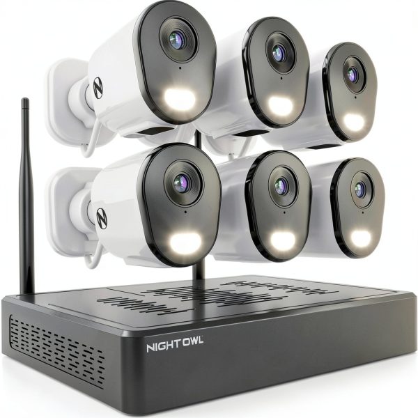 Night Owl 10 Channel 6 Camera Wireless 2K 1TB NVR Security-0