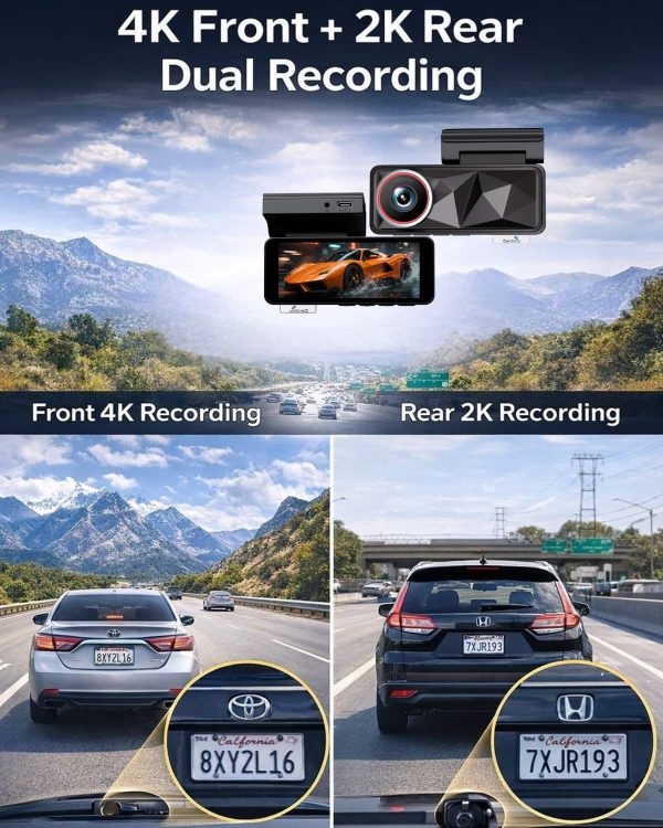CardiVox A11 Dash Cam 4K Front 2K Rear SONY STARVIS Sensor-1