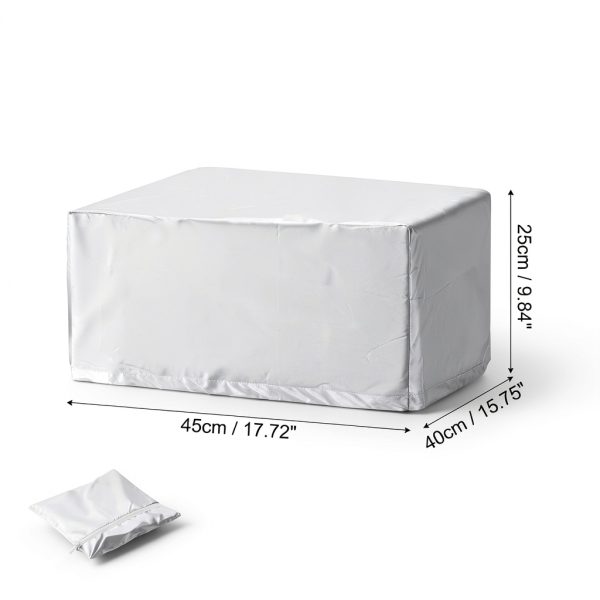 Printer Dust Cover Silver Polyester Protection Office Home-1