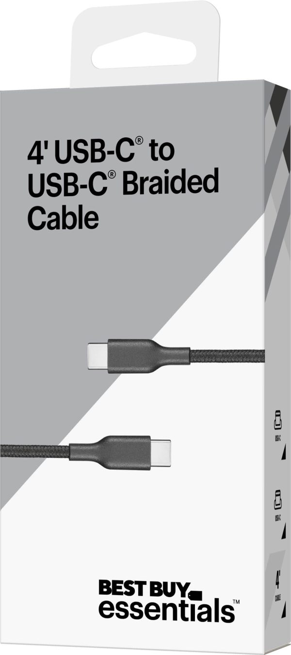 Best Buy USB-C Cable Braided Charge Sync 4ft 6ft 10ft-4